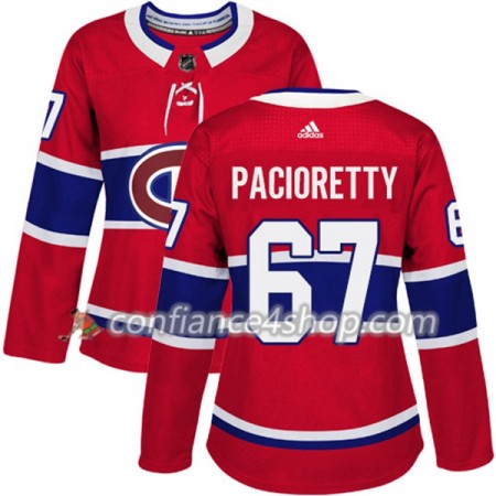 Adidas Maillot de Hockey Montreal Canadiens Max Pacioretty 67 2017-2018 Rouge Authentic - Femme